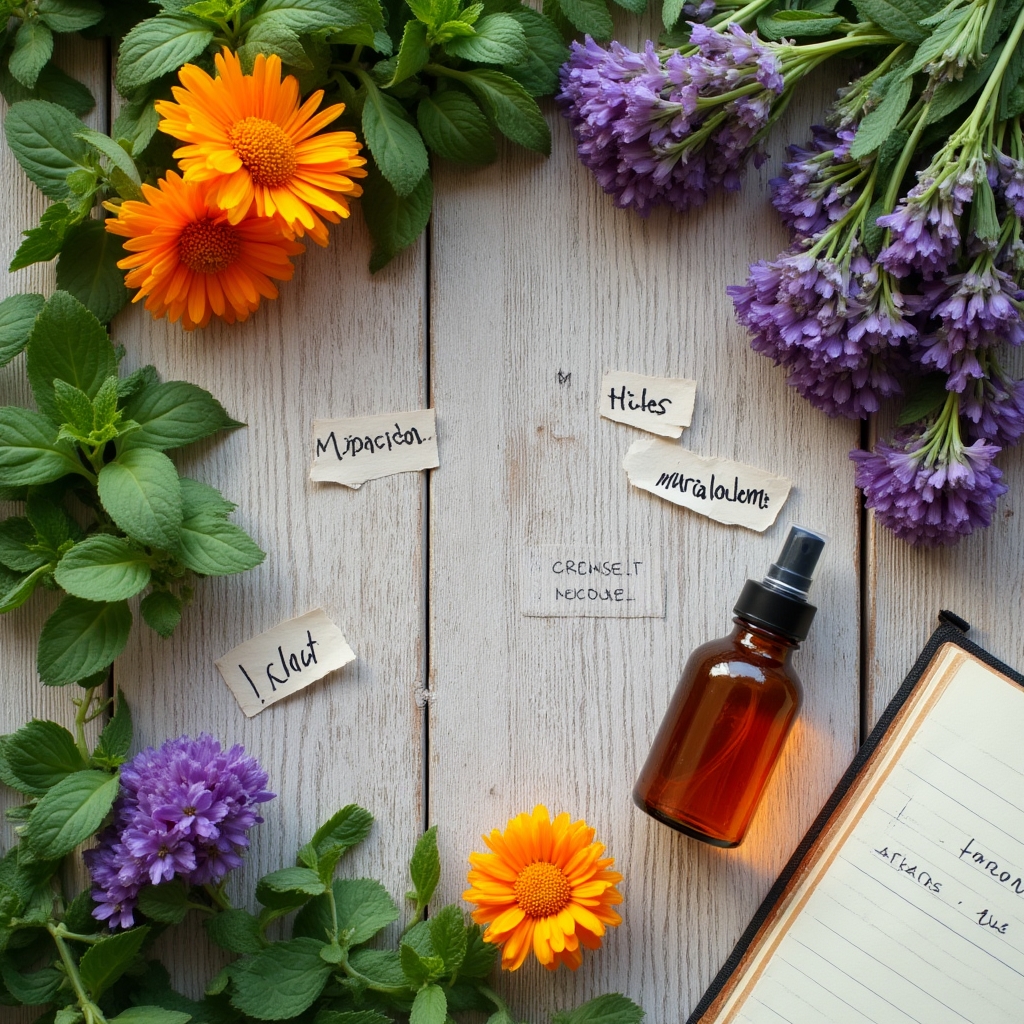 Plantas aromáticas usadas como control orgánico de plagas en huerta pequeña